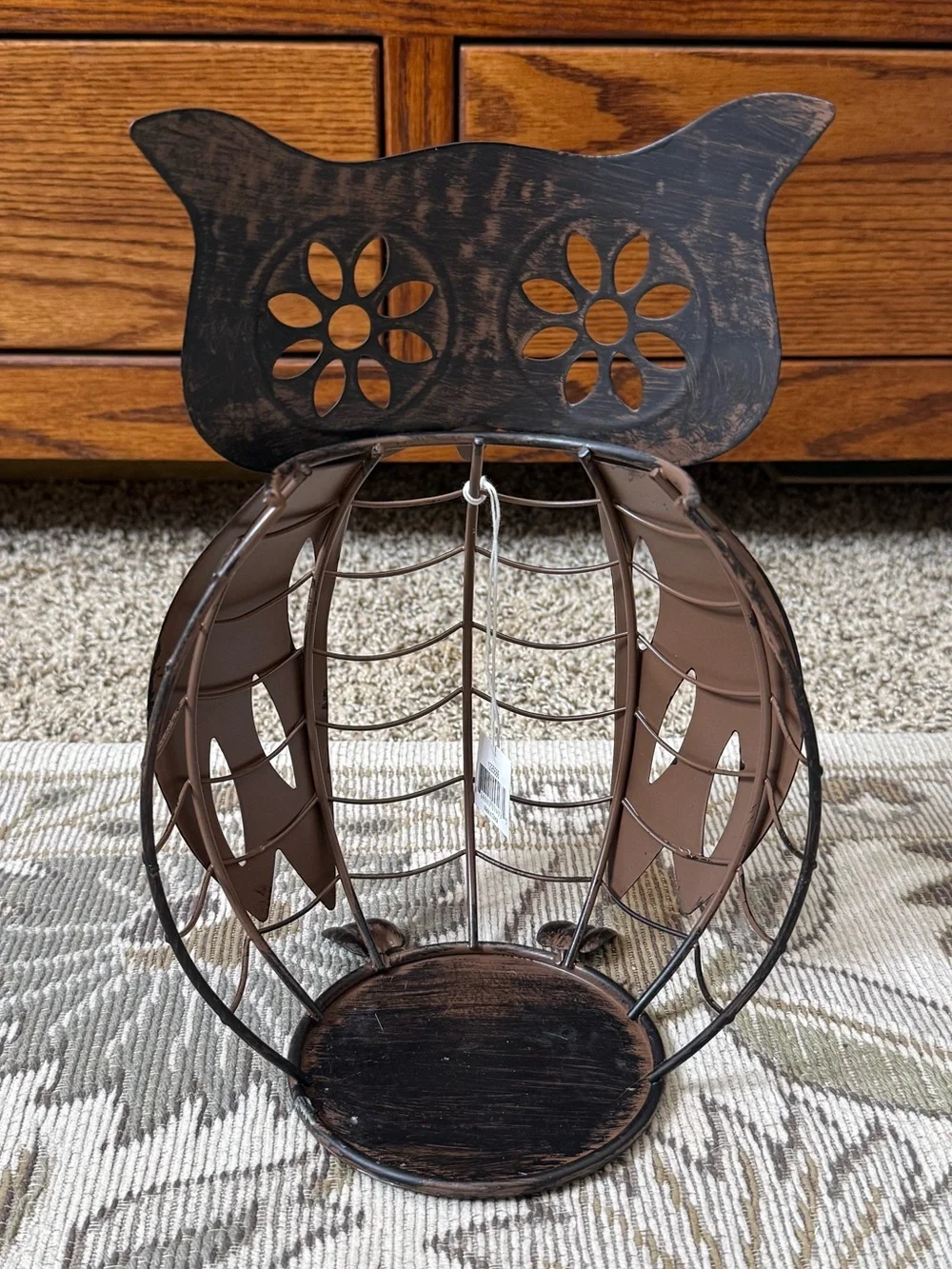 Yankee Candle Owl Jar Candle Holder Metal New